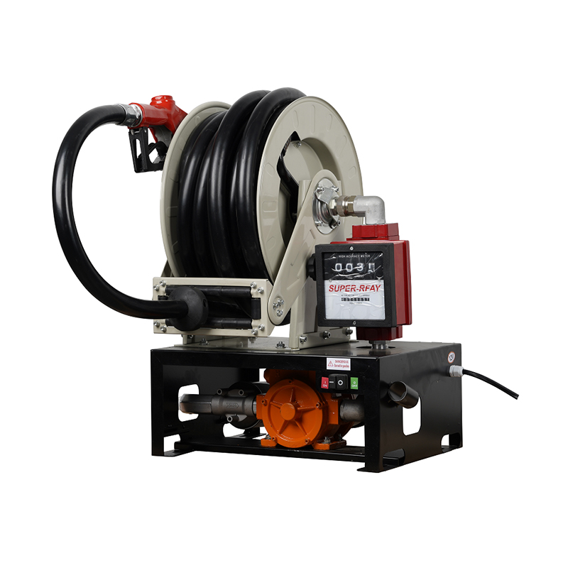 SY-JP01 Series Compact Electric Metering Pump Assembly with Hose Reel – Diesel & Kerosene Transfer Solution SY-JP01 Series Compact Electric Metering Pump Assembly with Hose Reel – Diesel & Kerosene Transfer Solution