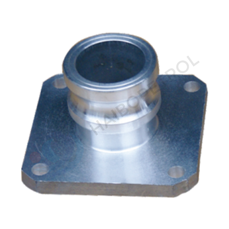 Aluminum Square Flange to Male Cam Coupler Reducer Square Flange × Male Camlock Connection Solution for Fuel & Industrial Fluids